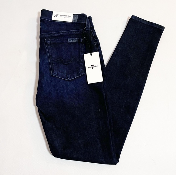 New 7 For All Mankind Gwenevere Skinny Jeans Sz 26 - Picture 4 of 10